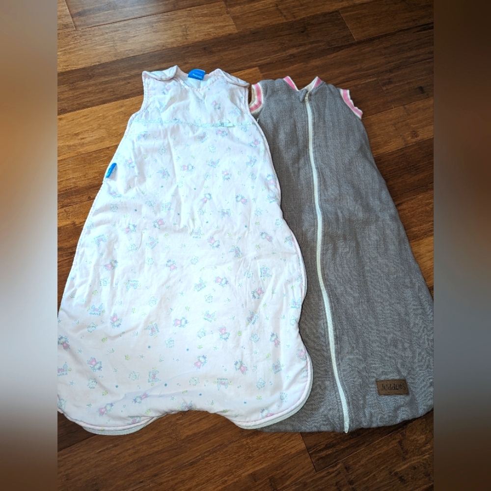 2 pk thick sleepsacks. Baby sleepers.